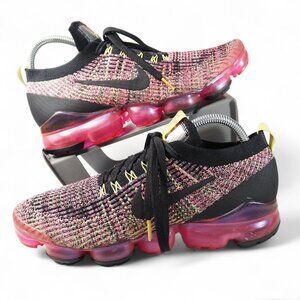 Nike Air VaporMax Flyknit 3 'Black Pink Blast' Women's 11 AJ6910-006 Colorful